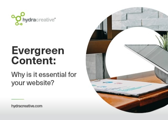 evergreen content: why use it? underlaid image